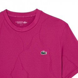 Tee-Shirt Lacoste Tennis Jacquard Ultra Dry Fuchsia