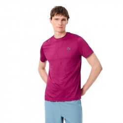 Tee-Shirt Lacoste Tennis Jacquard Ultra Dry Fuchsia