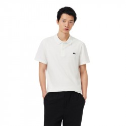 Polo Lacoste Sport Regular Fit Coton Mélangé Blanc