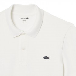 Polo Lacoste Sport Regular Fit Coton Mélangé Blanc pas cher
