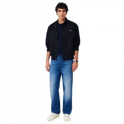 Promo Polo Lacoste Sport Regular Fit Coton Mélangé Bleu Marine
