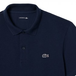 Polo Lacoste Sport Regular Fit Coton Mélangé Bleu Marine