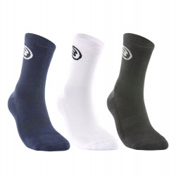 3 Paires de Chaussettes Bullpadel Noir/Blanc/Bleu Marine