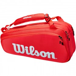 Sac Thermo Wilson Super Tour 6 Raquettes Rouge