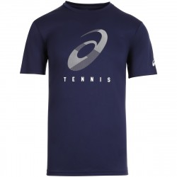 Tee Shirt Asics Court Spiral Tee Bleu Marine