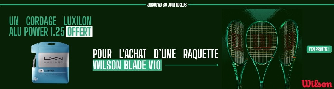 Une garniture d'Alu Power offerte pour l'achat d'une Wilson Blade