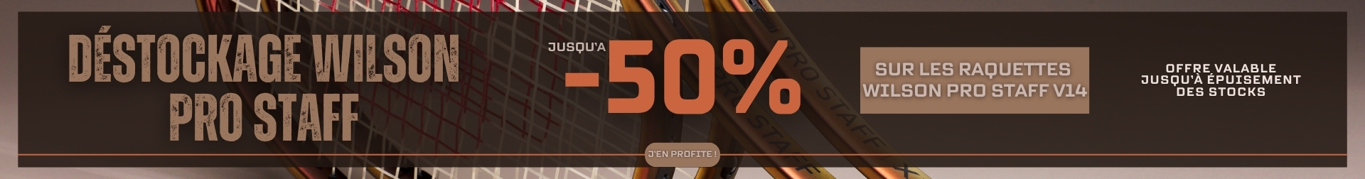 Déstockage raquettes Wilson Pro Staff