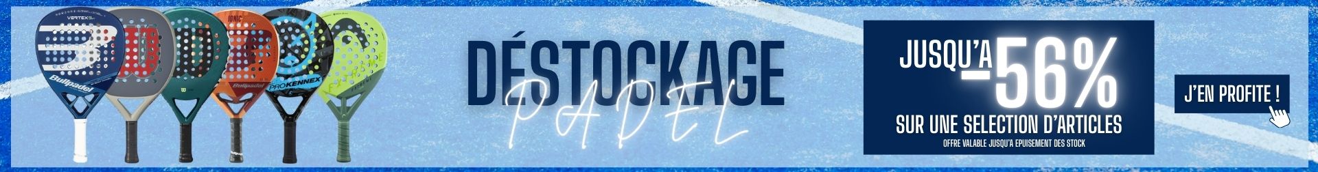 Déstockage matériel de padel