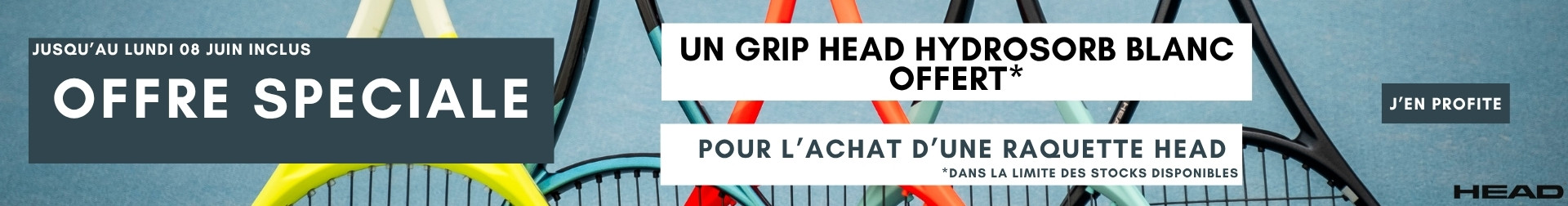 Grip Head offert pour l'achat d'une raquette Head