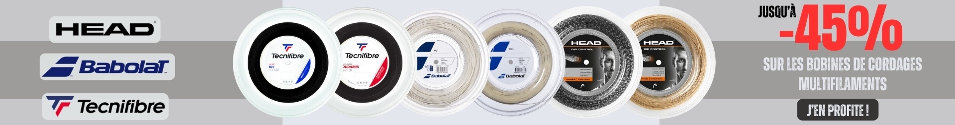2 garnitures offertes pour l'achat d'une bobine Luxilon Alu Power
