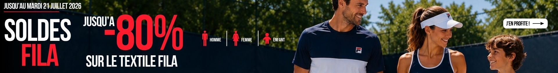Soldes textile Fila : jusqu'&agrave; -80% de remise
